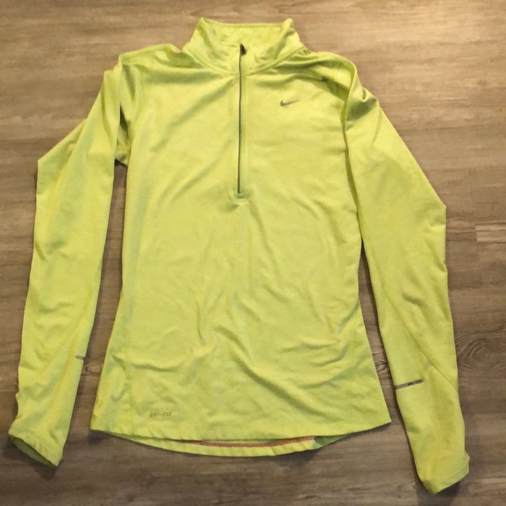 Neon green Nike workout sweater